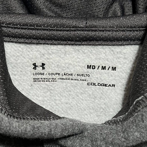 Under Armour Hustle Fleece Hoodie Mens Medium Gray Heathered Gators Baseball AL - Picture 3 of 7